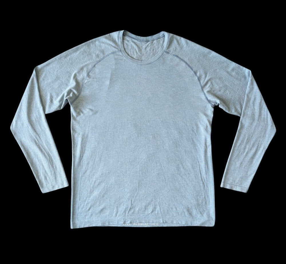 Lululemon Steel Blue Metal Vent Tech Long Sleeve T Shirt Size XL Gym Performance